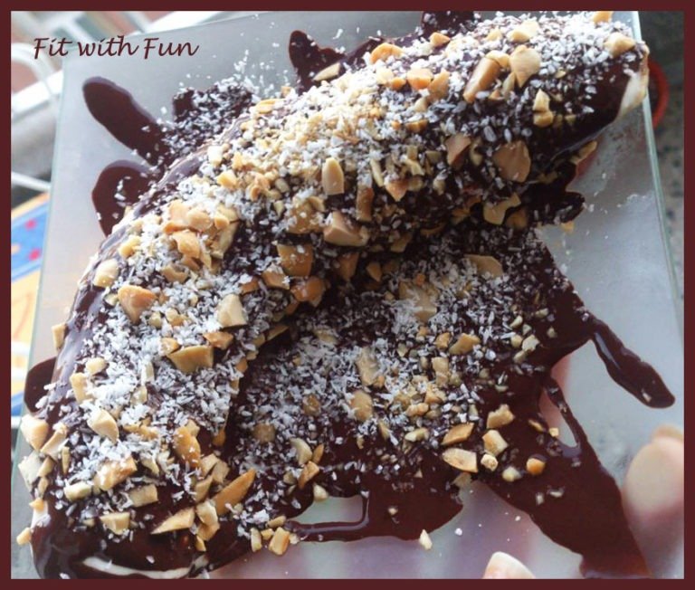 Banana Split Light ricoperta di cioccolato