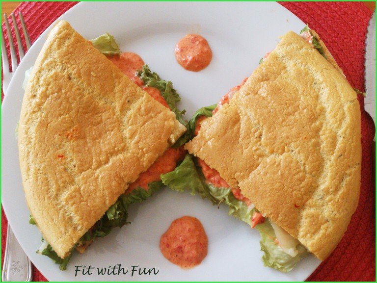 Tramezzino di Pancake con Crema di Peperoni Rossi