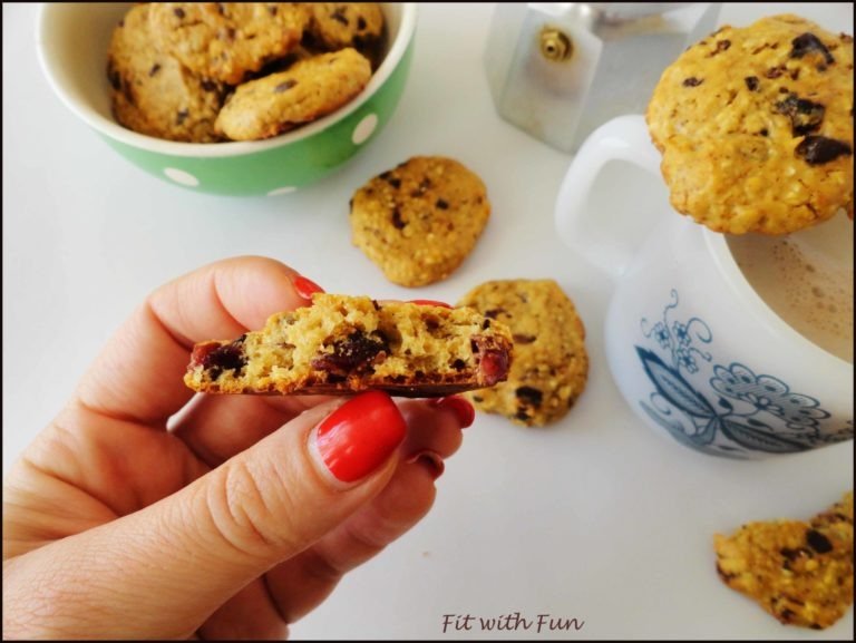 Biscotti Soia e Avena con Mirtilli Nocciole e Cioccolato Fondente