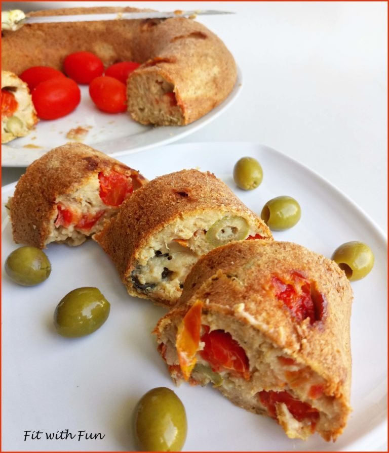 Ciambella Salata Light di Avena ripiena di Tonno e Olive