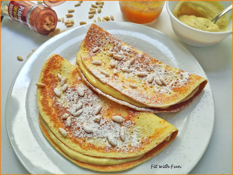 Crepes Torta della Nonna Proteiche e Senza Glutine
