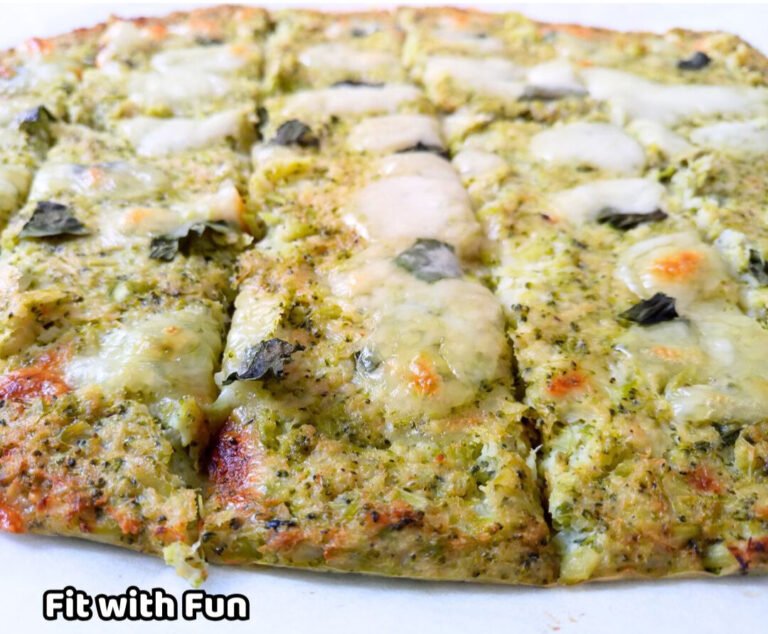 Pizza Proteica di Broccoli Cavolfiore e Mozzarella Senza Farina