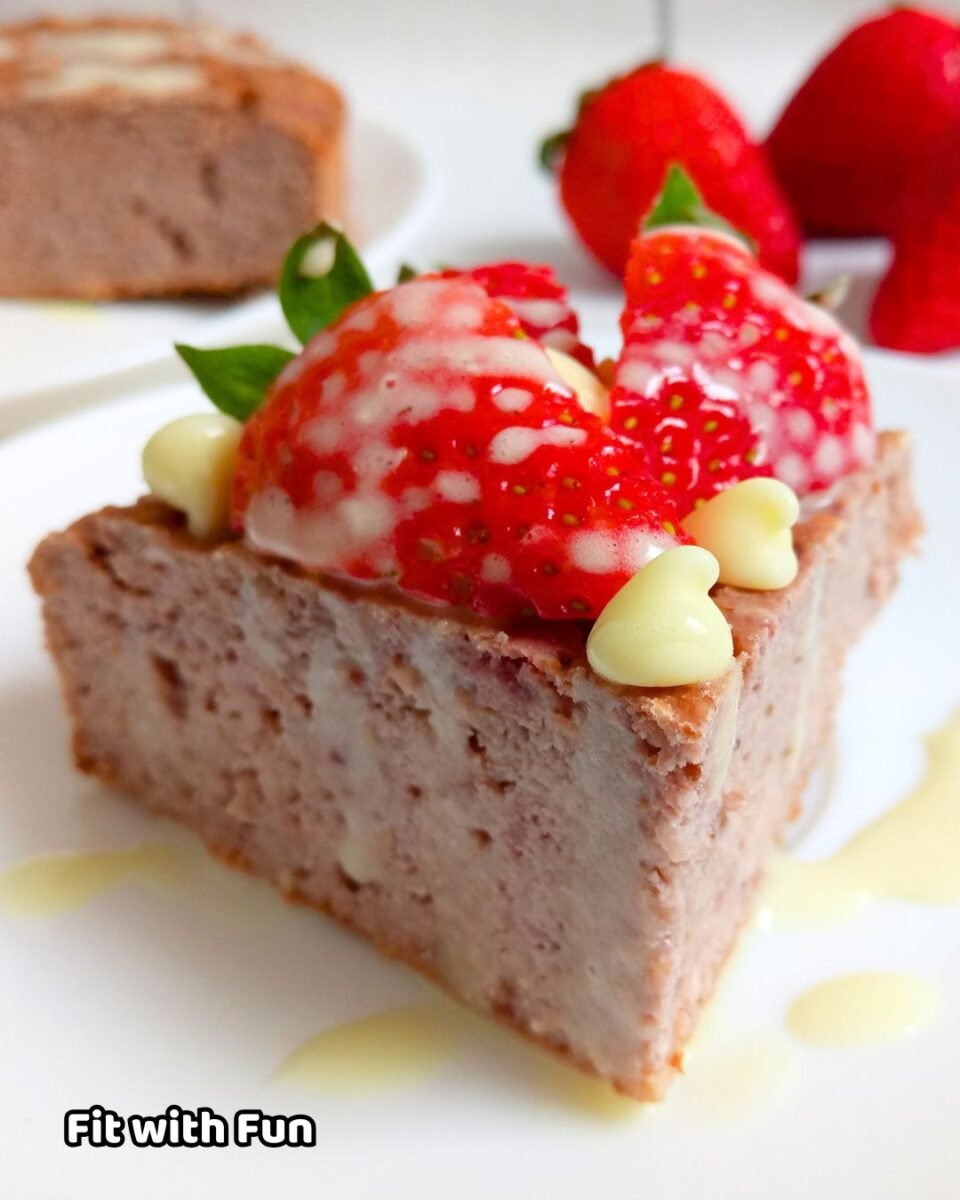 Torta Proteica Ricotta e Marmellata di Fragole