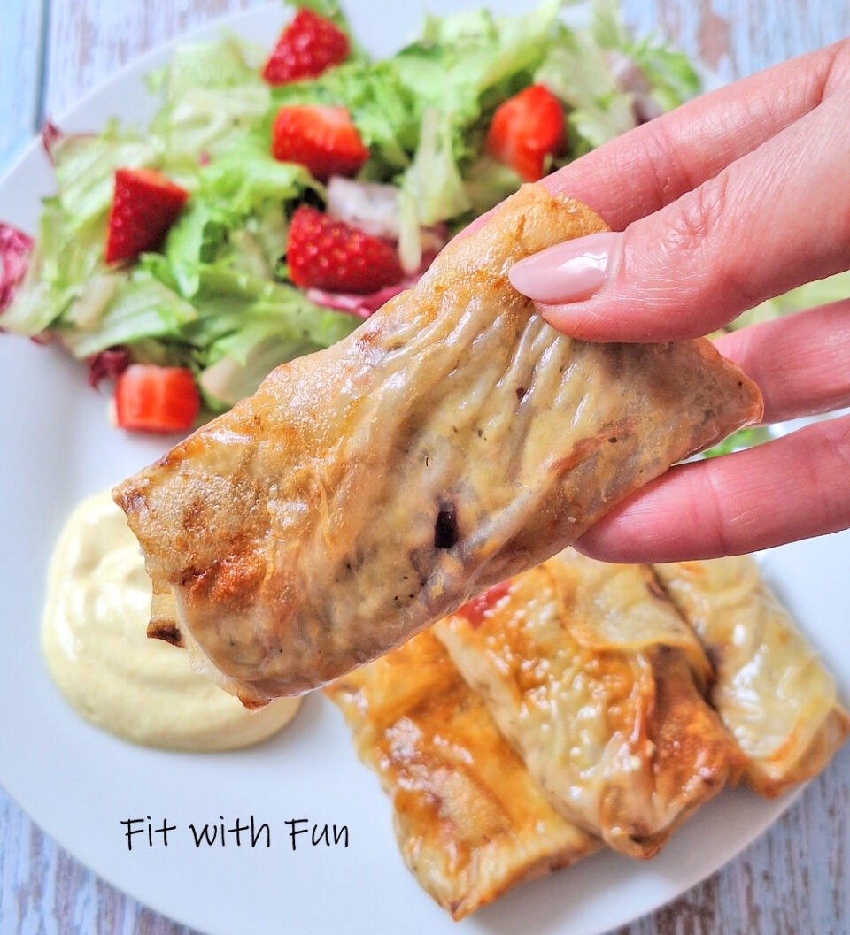 Involtini Ripieni Proteici e Croccanti di Carta di Riso