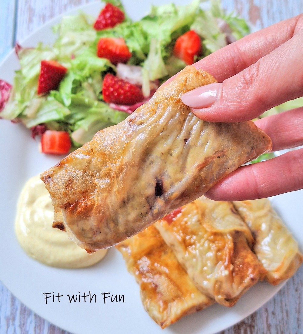 Involtini Ripieni Proteici e Croccanti di Carta di Riso