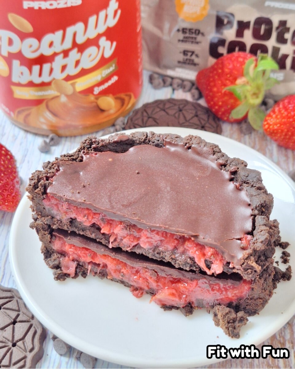 Crostatina Fit Fragole e Cioccolato Senza Cottura