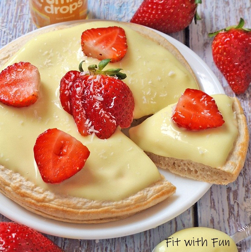 Tortino Fit in Padella Limone e Fragole Proteico e Senza Zucchero