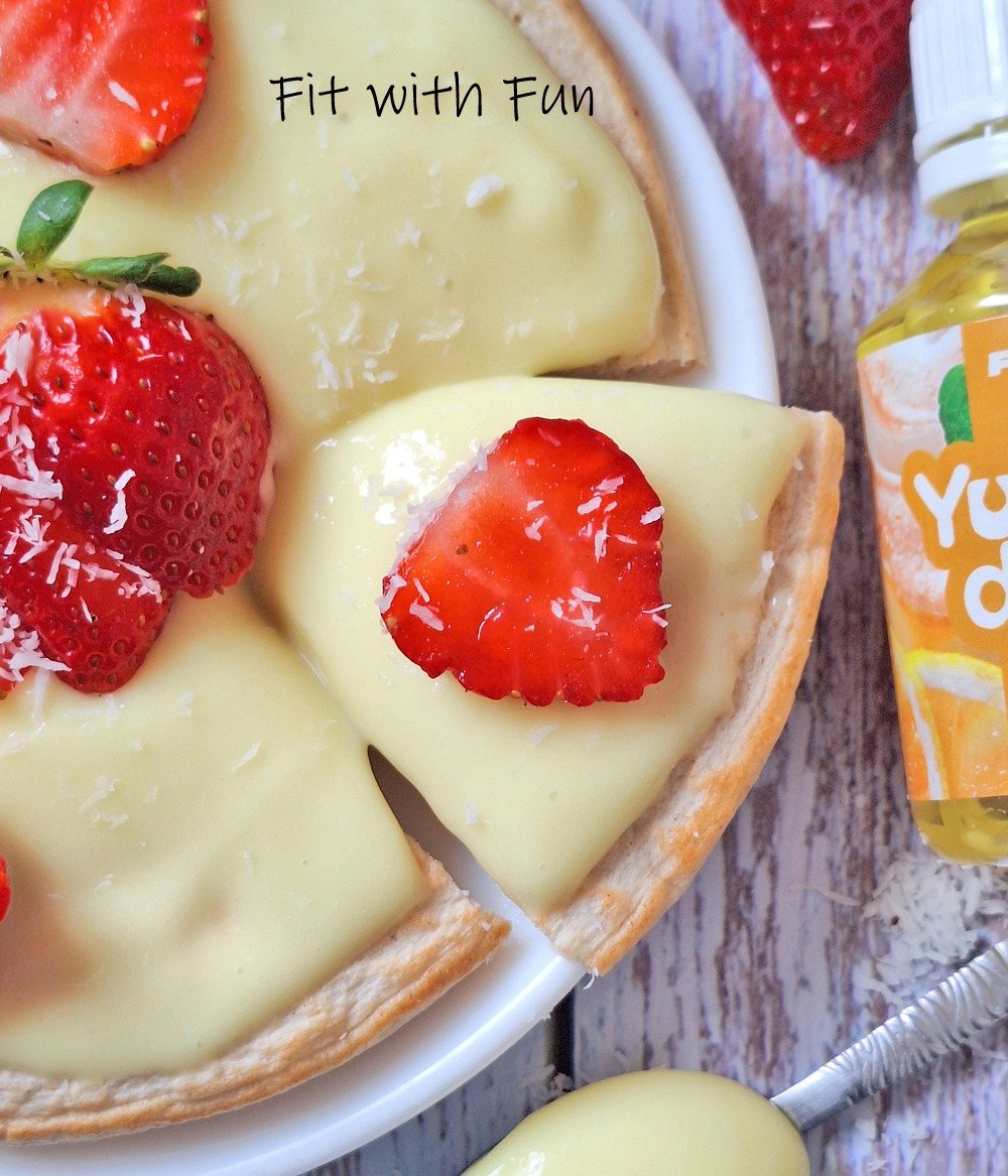 Tortino Fit in Padella Limone e Fragole Proteico e Senza Zucchero