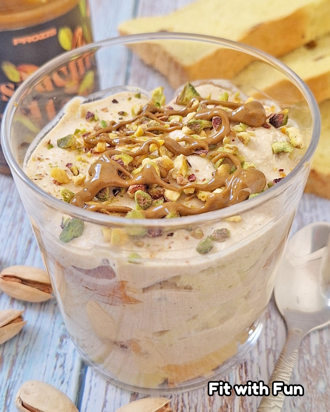 Tiramisù Proteico al Pistacchio con 300 Calorie