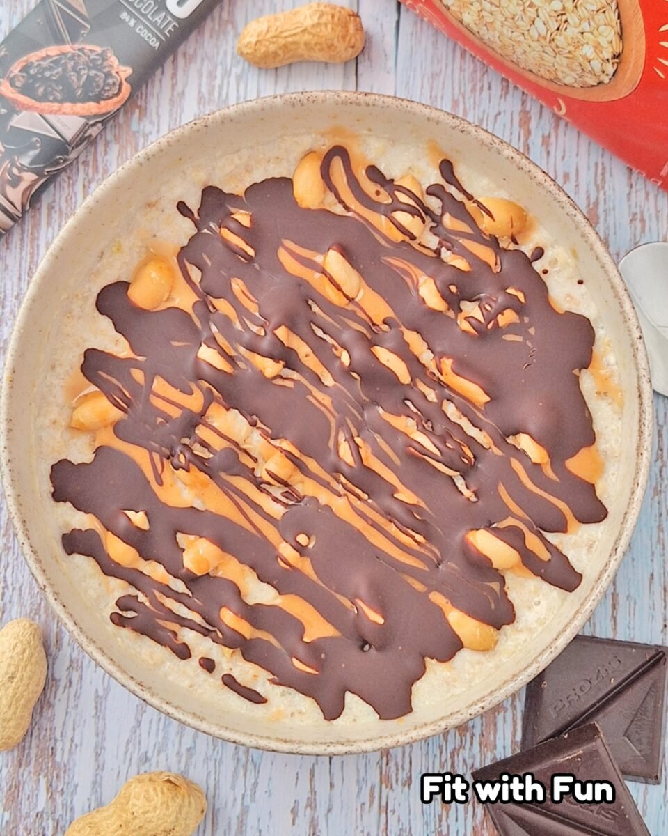 Porridge freddo proteico al gusto Snickers