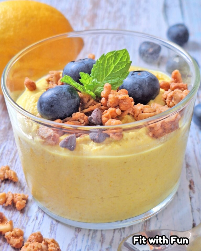 Crema al limone istantanea proteica e senza cottura