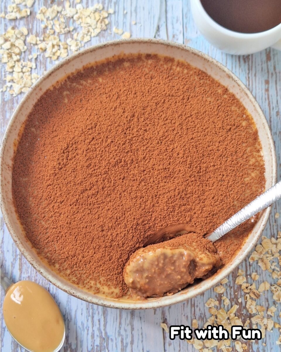 Frozen porridge tiramisù al caramello proteico e con 300 calorie