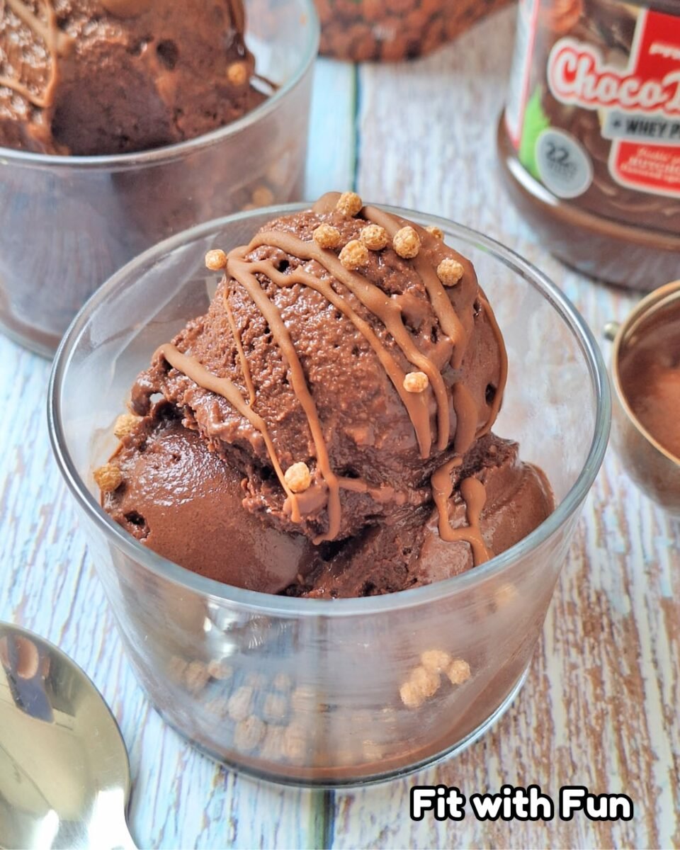 Gelato proteico alla Nutella 115 calorie senza zucchero