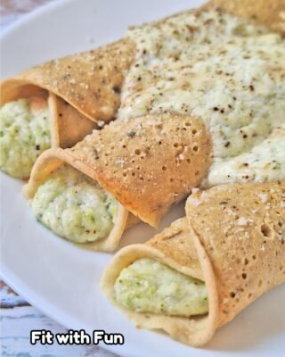 Cannelloni di crepes proteiche senza lattosio con 3 ingredienti