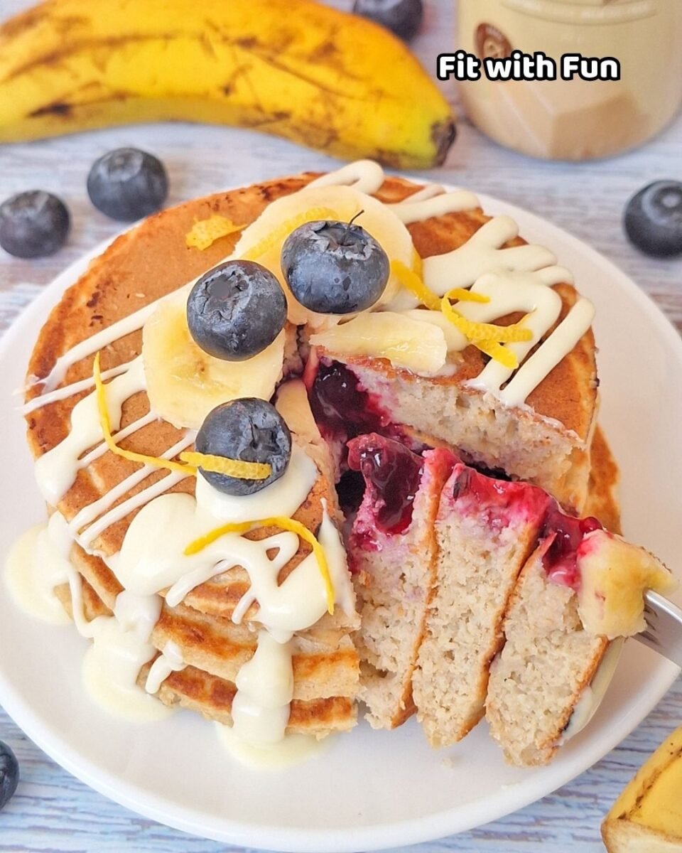 Pancake Proteici Banana e Albumi Senza Glutine e Senza Latte