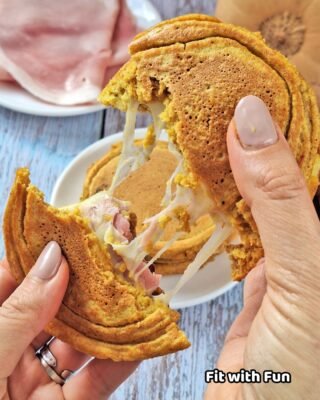 Pancake Salati Proteici con Zucca e Avena Istantanea Ripieni