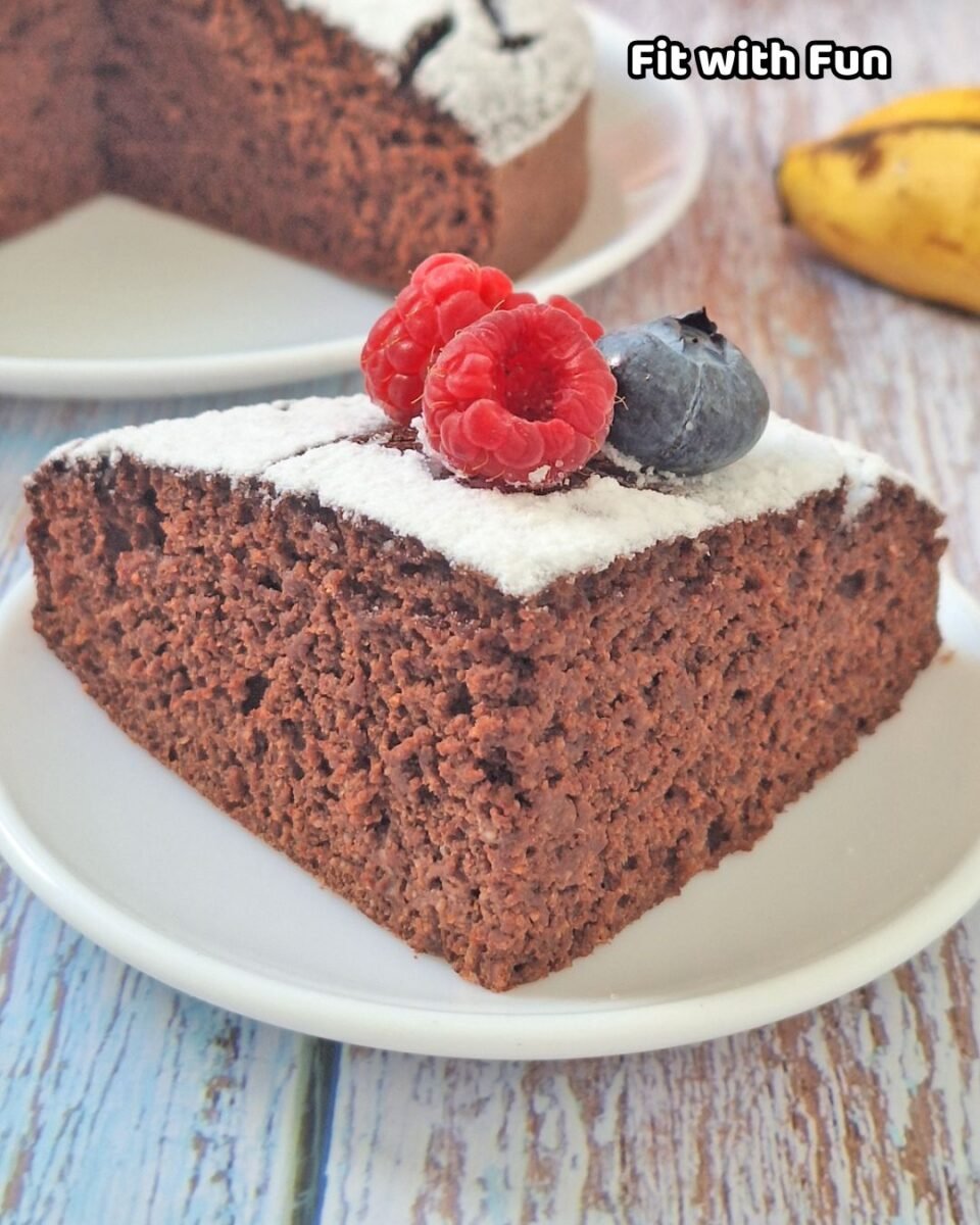 Torta proteica albumi farina di avena e cacao senza zucchero