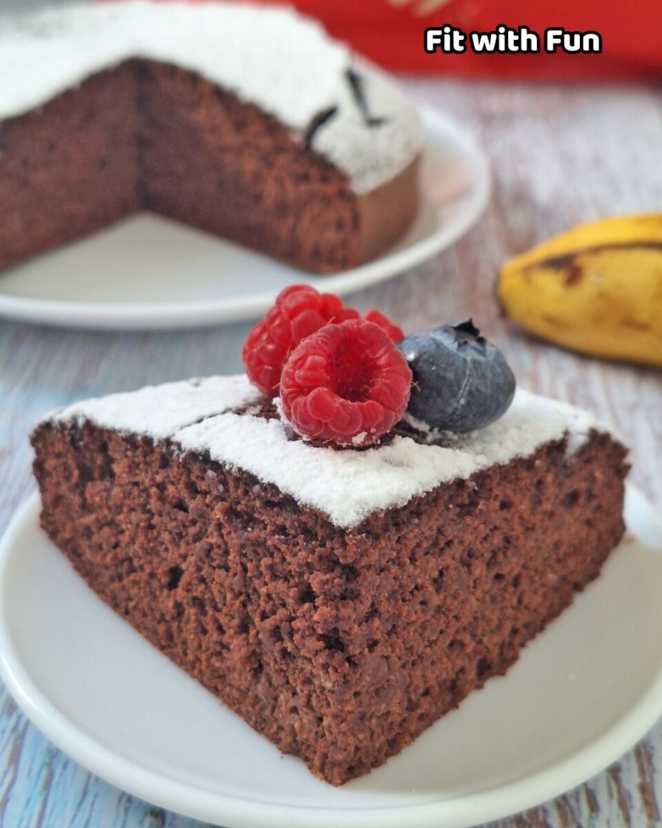 Torta proteica albumi farina di avena e cacao senza zucchero