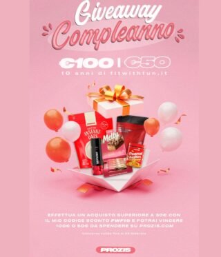 Giveaway Prozis 10 anni Fitwithfun: vinci Gift Card