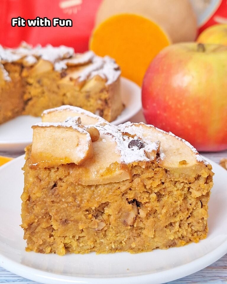 Torta Cremosa Zucca Mele e Noci Senza Glutine e Senza Zucchero