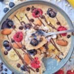 Porridge proteico vegan 3 ingredienti in friggitrice ad aria
