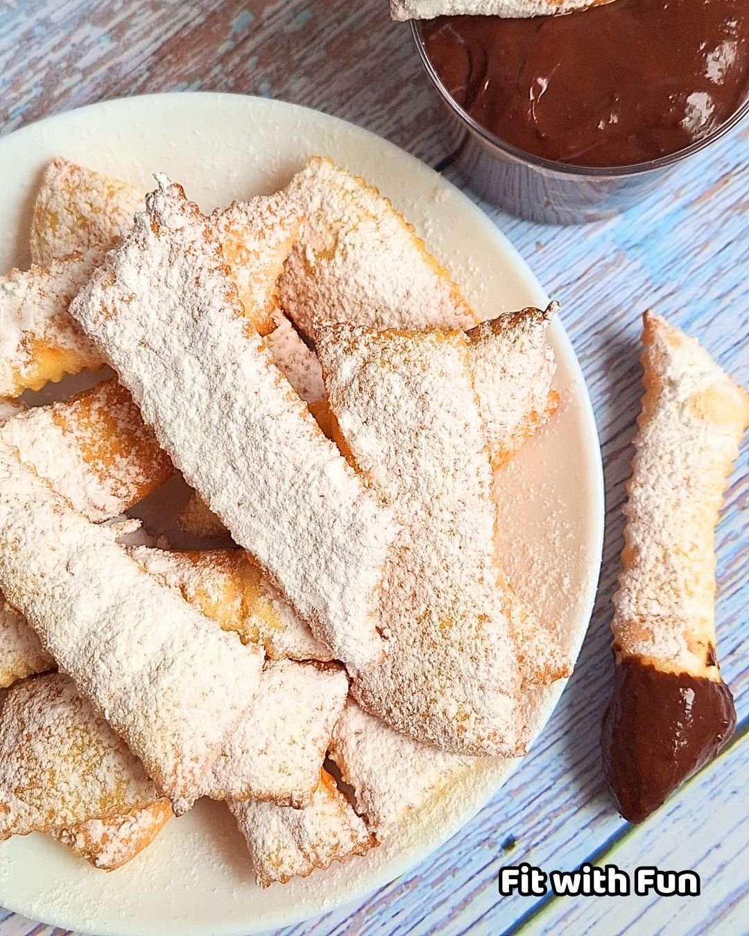 Chiacchiere Light in Friggitrice ad Aria con Crema Proteica