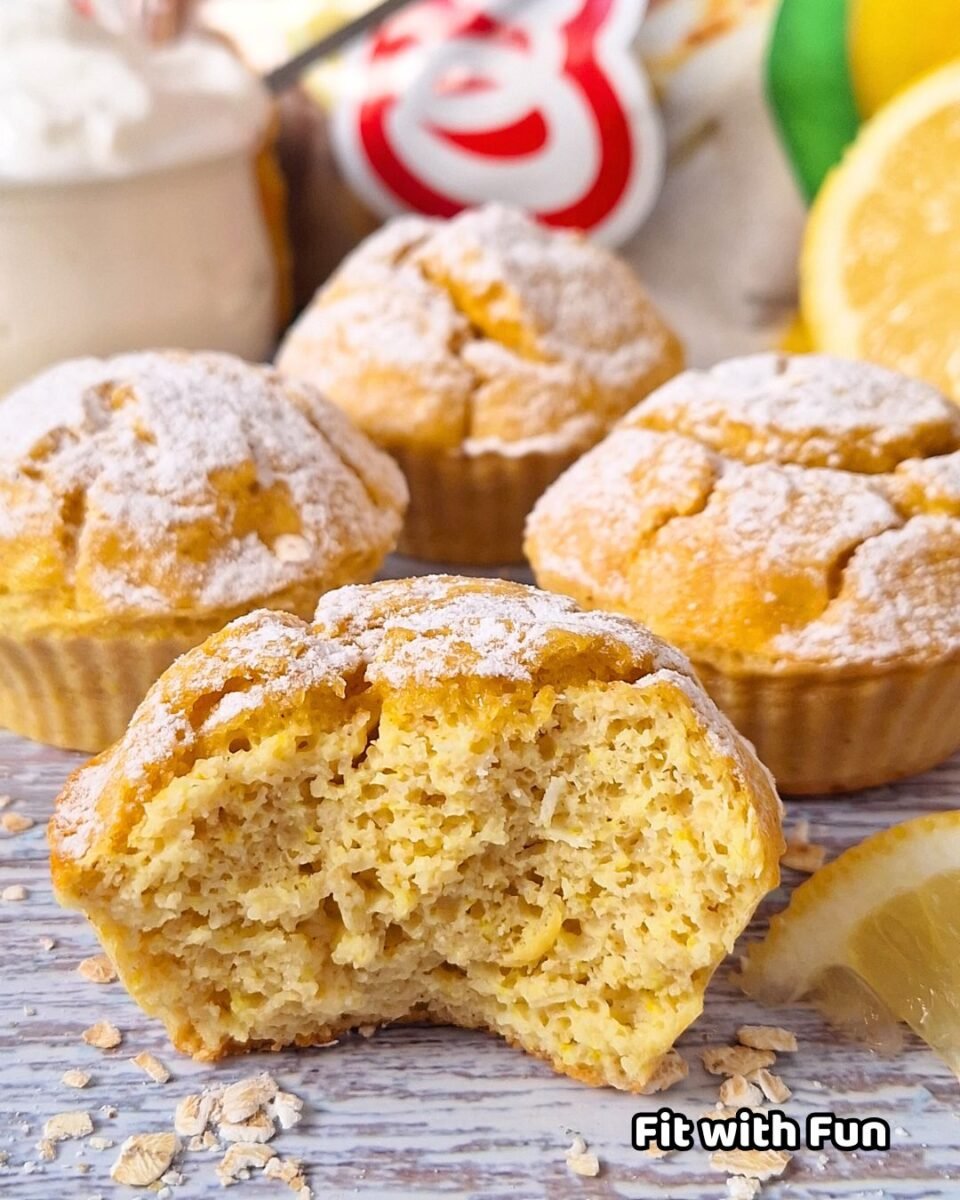 Muffin Proteici Yogurt Greco e Avena al Limone 90 Calorie