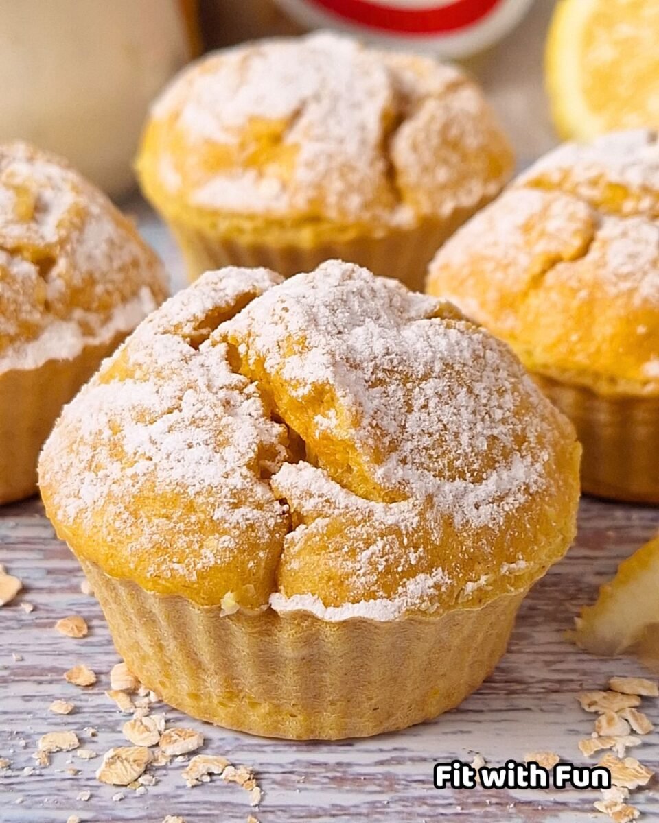 Muffin Proteici Yogurt Greco e Avena al Limone 90 Calorie
