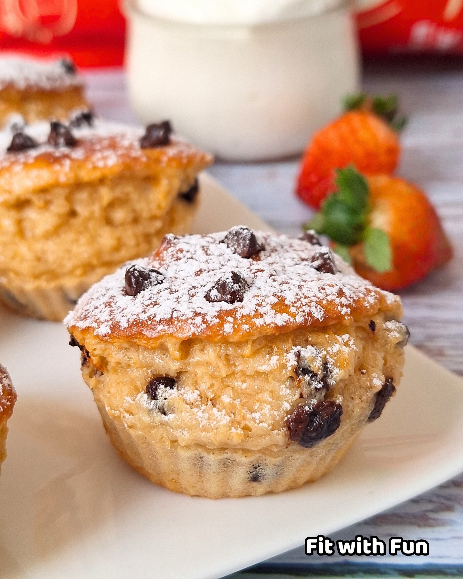 Muffin Proteici Yogurt Greco e Avena con Gocce di Cioccolato