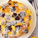 Torta yogurt greco e mirtilli con pasta fillo in friggitrice ad aria