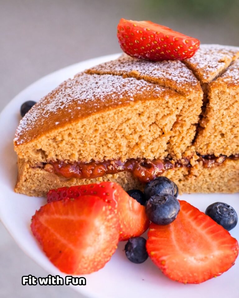 Torta proteica avena istantanea albumi e banana senza zucchero
