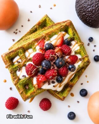 Waffle Proteici Avocado e Cocco Senza Glutine