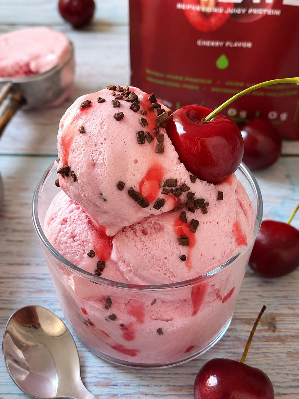Gelato Proteico ed Ipocalorico Ciliegia e Mandorla