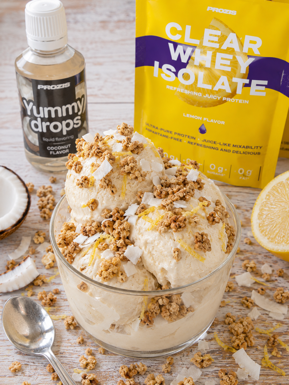 Gelato Proteico ed Ipocalorico Cocco e Limone