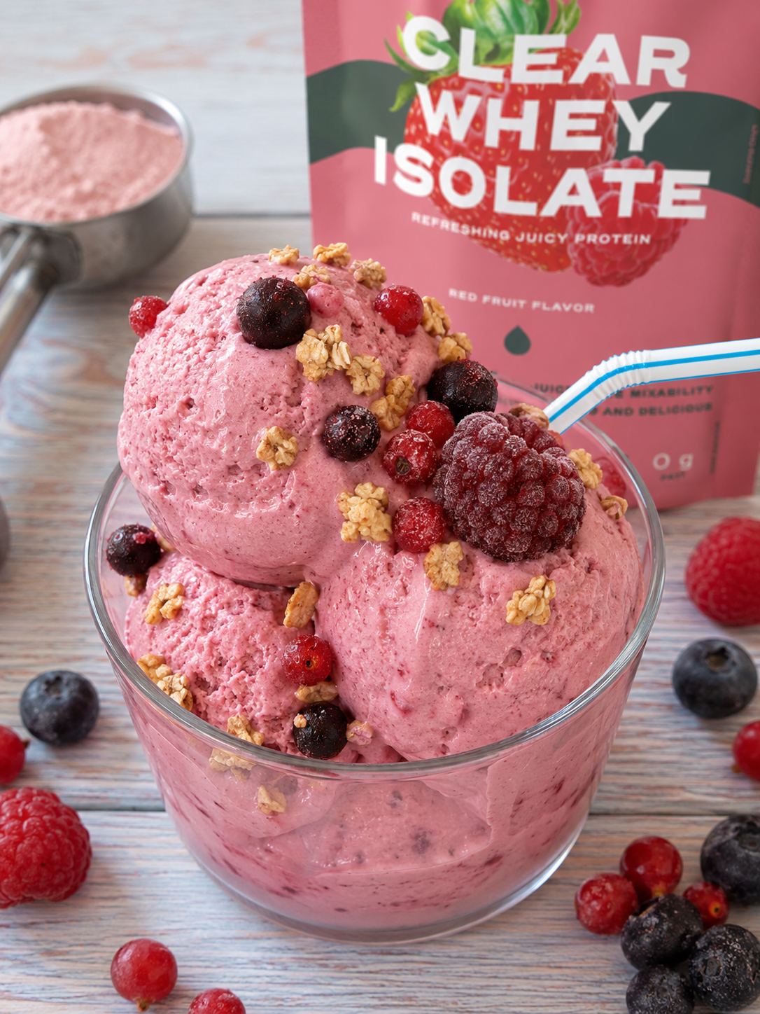 Gelato Proteico ed Ipocalorico Frutti Rossi e Vaniglia
